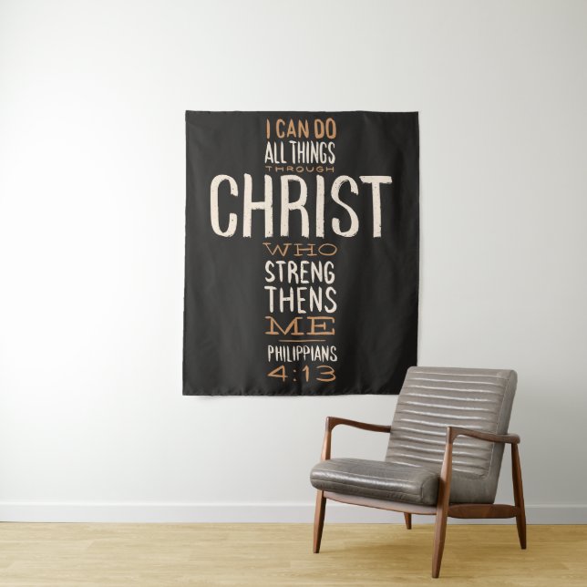 I Can Do All Things Through Christ Bible Verse Tapestry (In Situ)