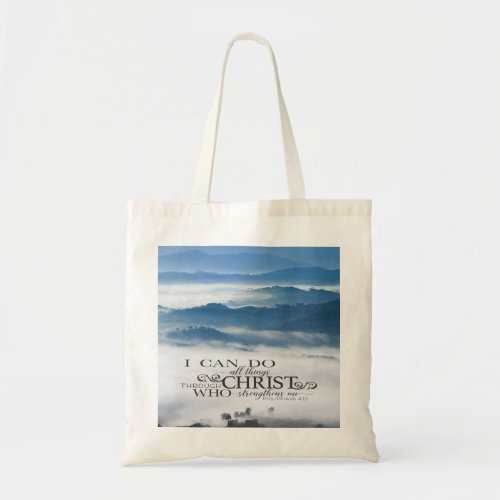 I can do all things through Christ Bible Verse Tote Bag