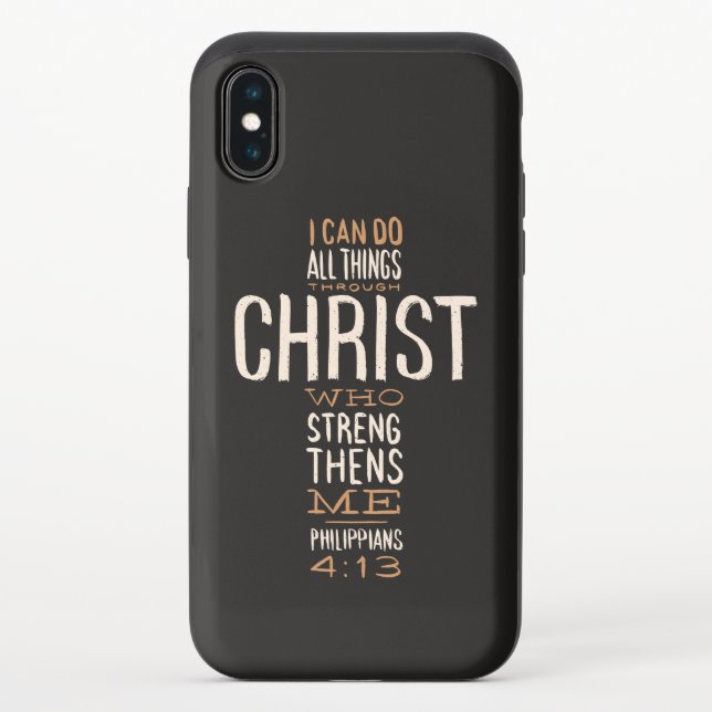 I Can Do All Things Through Christ Bible Verse Uncommon iPhone Case (Back)