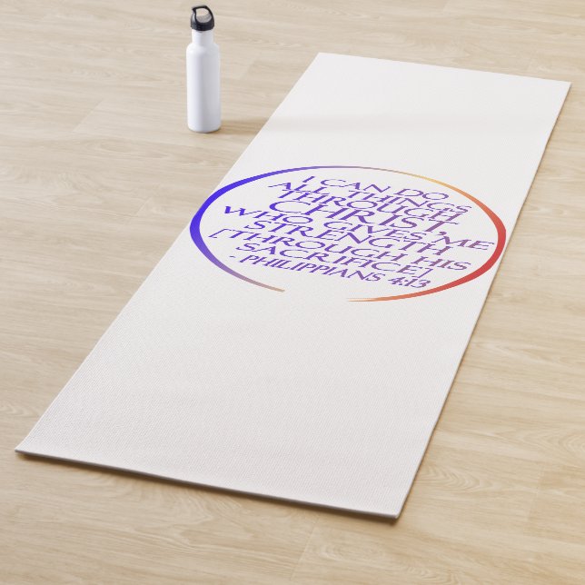 I can do all things through Christ Bible Verse Yoga Mat (In Situ)