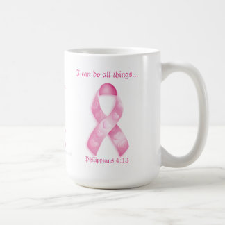 I can do all things through Christ Breast Cancer Coffee Mug