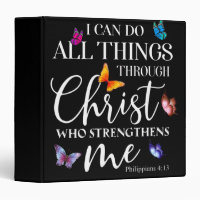 I Can Do All Things Through Christ Butterfly Art