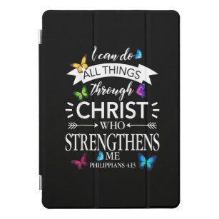 I Can Do All Things Through Christ Butterfly Art iPad Pro Cover