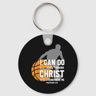 I Can Do All Things Through Christ Christian Baske Keychain