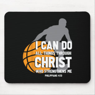 I Can Do All Things Through Christ Christian Baske Mouse Pad