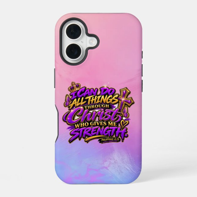 I can do all things through Christ Iphone Case (Back)