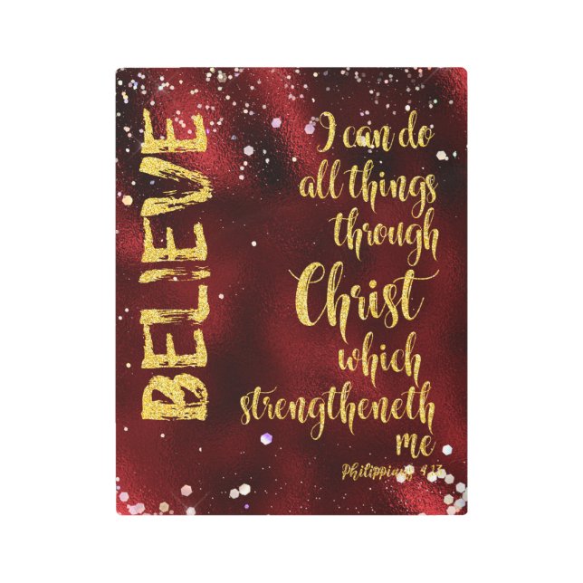  I Can Do All Things Through Christ  KJV Scripture Metal Print (Front)