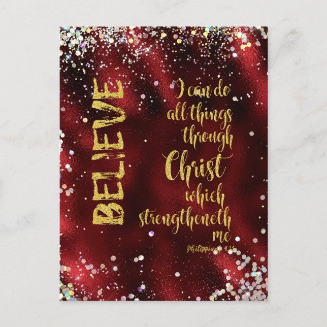  I Can Do All Things Through Christ  KJV Scripture Postcard (Front)