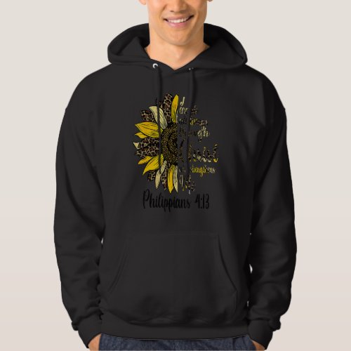 I Can Do All Things Through Christ Leopard Butterf Hoodie