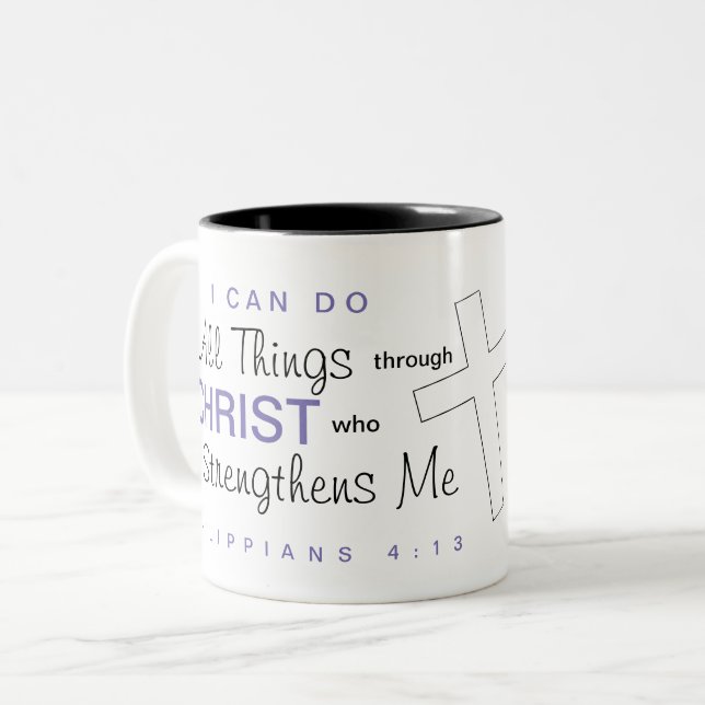 "I can do all things through Christ" Mug (Front Left)