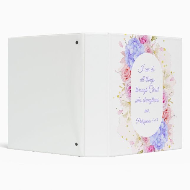 I Can Do All Things Through Christ – Philippians 4 3 Ring Binder (Background)