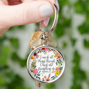 I can do all things through Christ Philippians Keychain