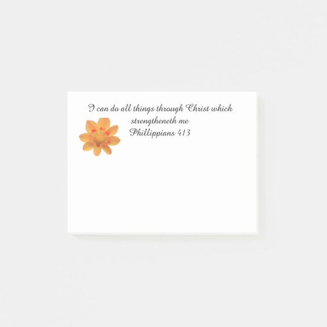 I can do all things through Christ Post-it Notes (Front)