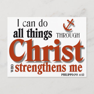 I Can Do All Things Through Christ Postcard