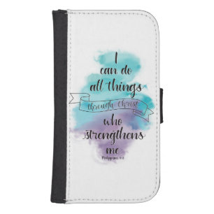 I can do all things through Christ  Galaxy S4 Wallet Case