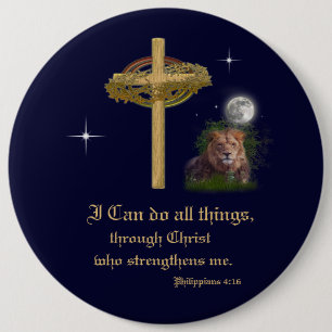 I can do all things through Christ scripture Button