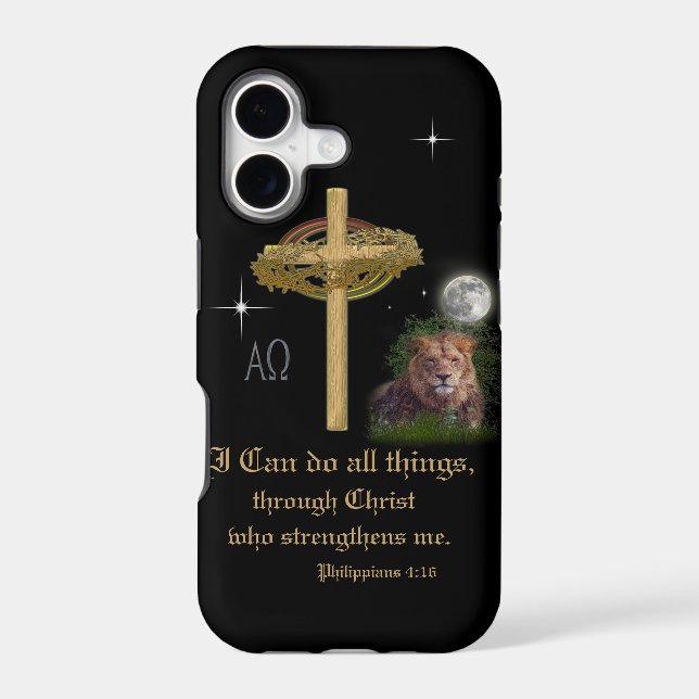 I can do all things through Christ scripture Iphone Case (Back)