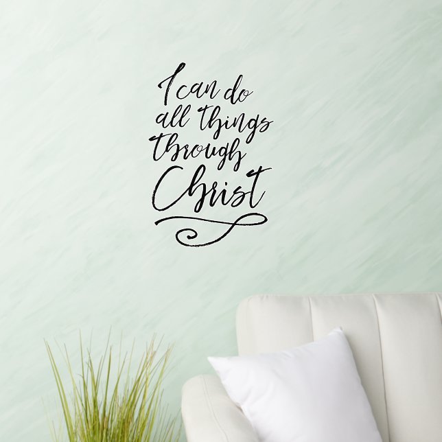 I can do all things through Christ Scripture Wall Decal (Living Room)