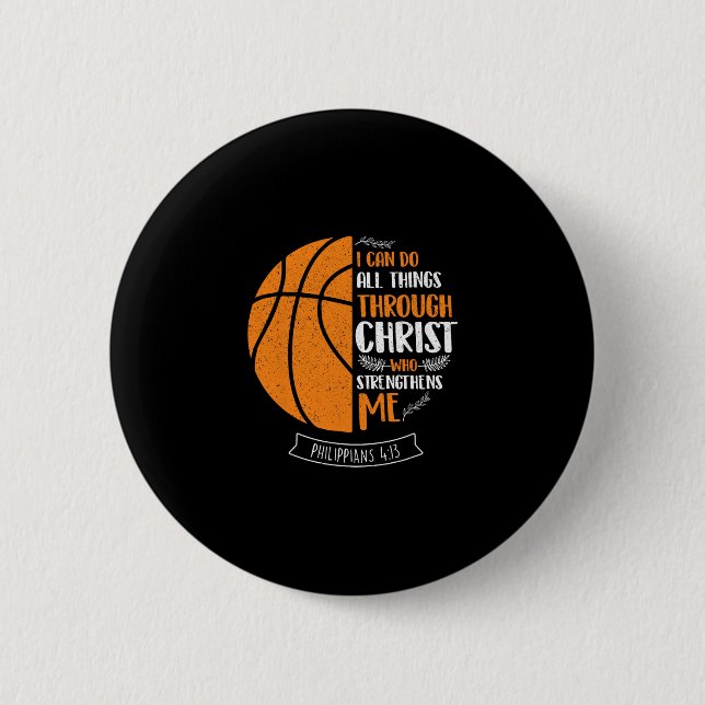 I Can Do All Things Through Christ - Sketll Player Button (Front)