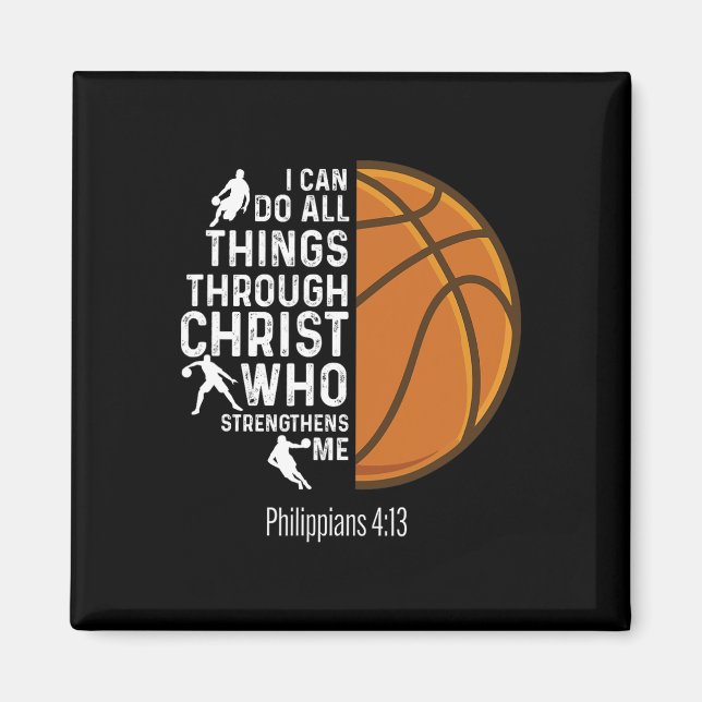 I Can Do All Things Through Christ - Sketll Player Magnet (Front)