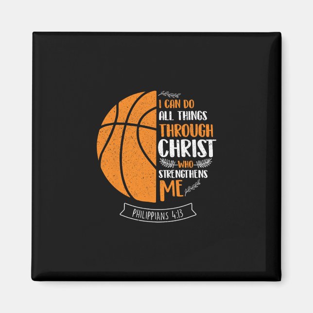 I Can Do All Things Through Christ - Sketll Player Magnet (Front)