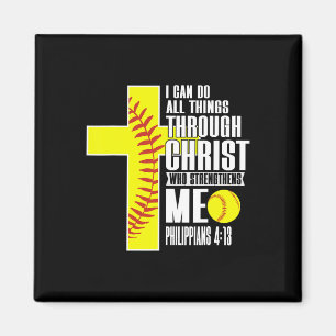 I Can Do All Things Through Christ Softll Christia Magnet