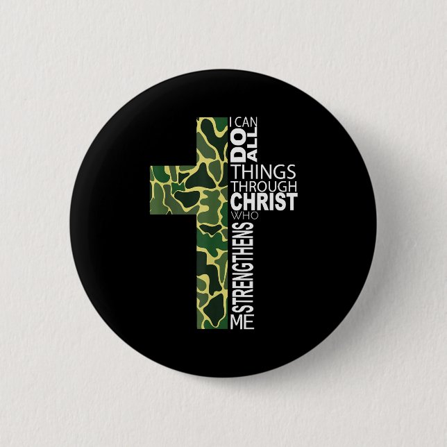 I Can Do All Things Through Christ Who Strengthens Button (Front)