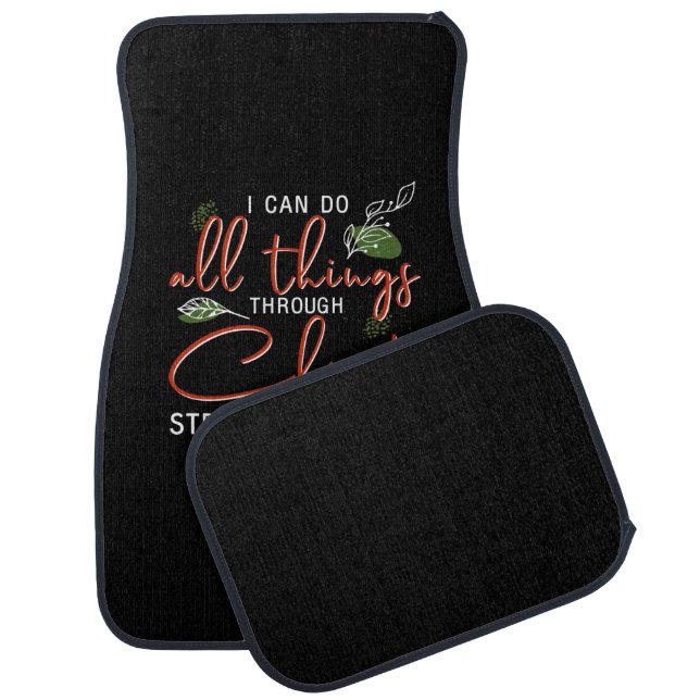 I Can Do All Things Through Christ Who Strengthens Car Floor Mat (Set)