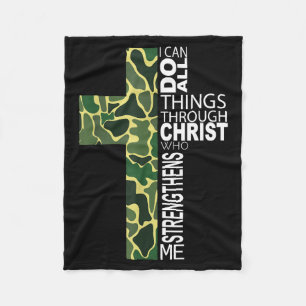 I Can Do All Things Through Christ Who Strengthens Fleece Blanket
