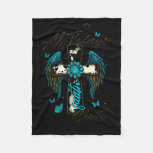 I Can Do All Things Through Christ Who Strengthens Fleece Blanket