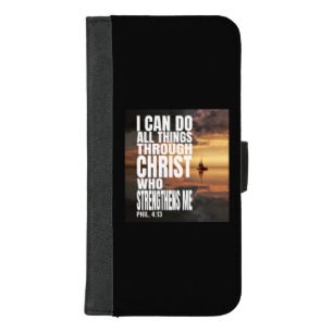 I CAN DO ALL THINGS THROUGH CHRIST WHO STRENGTHENS iPhone 8/7 PLUS WALLET CASE