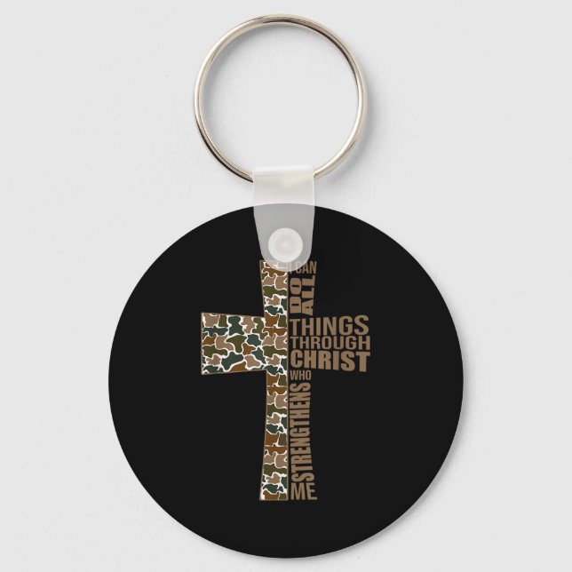 I Can Do All Things Through Christ Who Strengthens Keychain (Front)