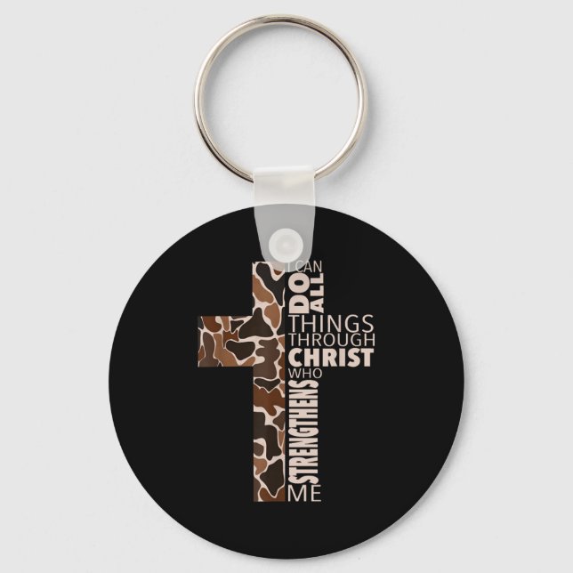 I Can Do All Things Through Christ Who Strengthens Keychain (Front)