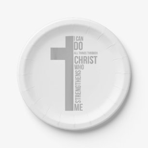 I Can Do All Things Through Christ Who Strengthens Paper Plates