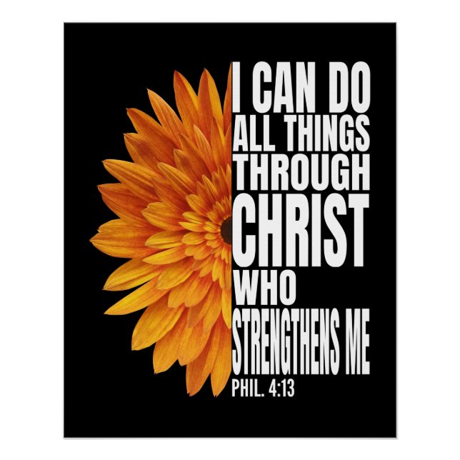 i can do all things through christ who strengthens poster (Front)