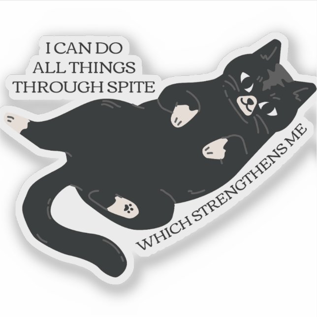 I Can Do All Things Through Petty Which Strengthen Sticker (Front)