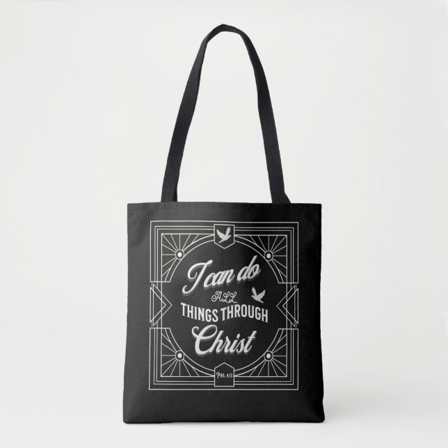 I can do all things tote bag (Front)