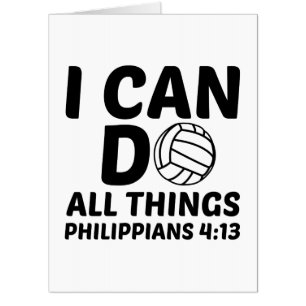 I CAN DO ALL THINGS VOLLEYBALL CARD