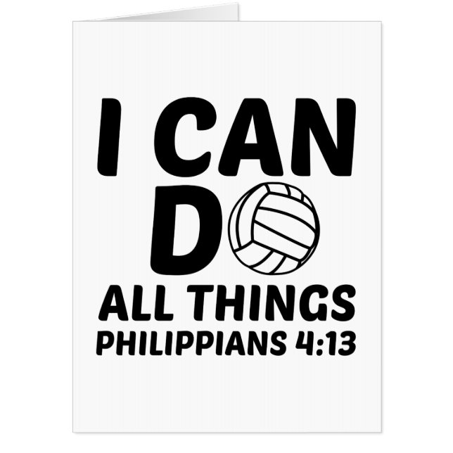 I CAN DO ALL THINGS VOLLEYBALL CARD (Front)