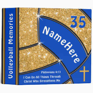 I Can Do All Things Volleyball Gift Ideas for Girl 3 Ring Binder