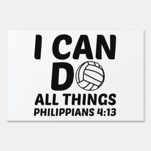 I CAN DO ALL THINGS VOLLEYBALL SIGN