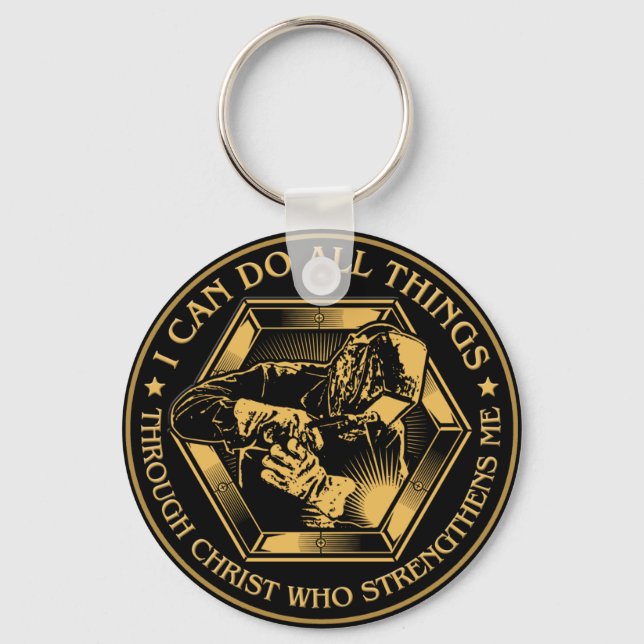 I can do all things Welder. Keychain (Front)