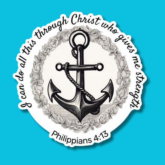 I Can Do All This Through Christ Bible Verse Sticker (Creator Uploaded)
