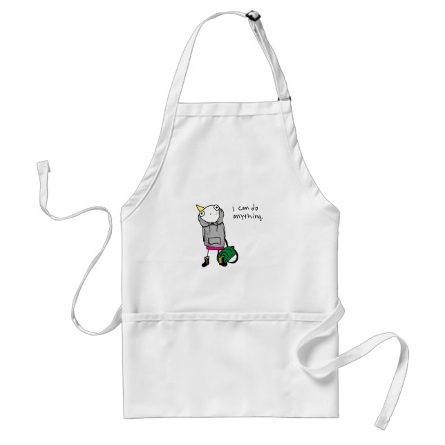 I can do anything. adult apron (Front)