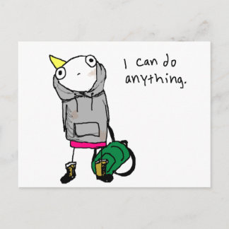 I can do anything. postcard