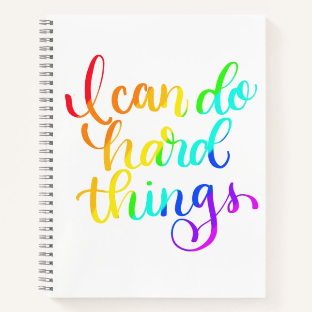 I can do hard things 8.5 x 11 notebook (Front)