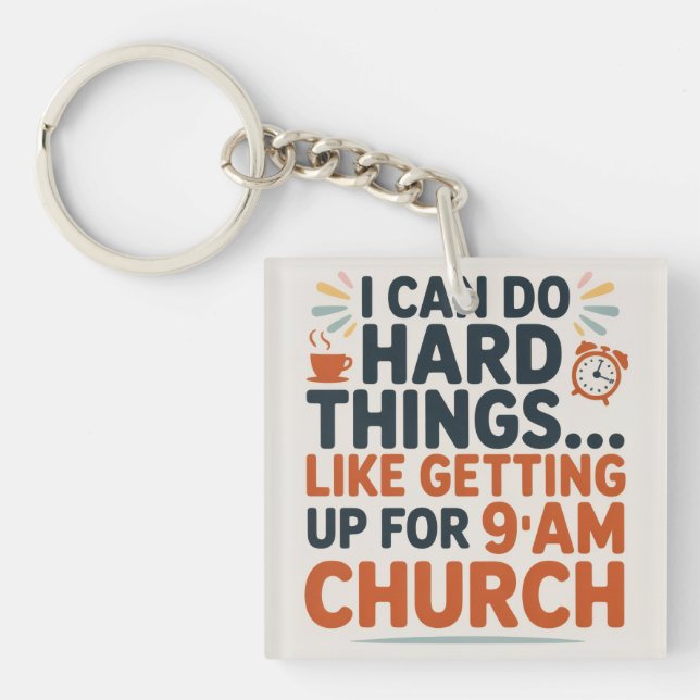 I can do hard things. keychain (Front)