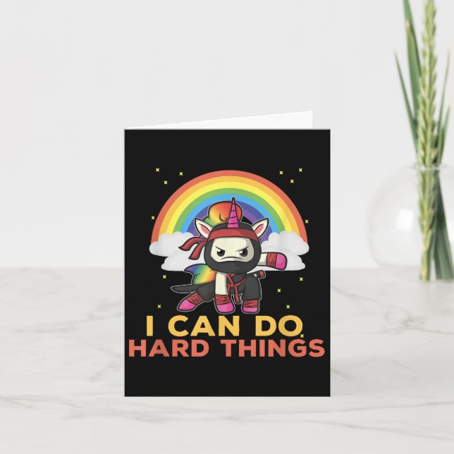 I Can Do Hard Things Rainbow Ninja  Card (Front)
