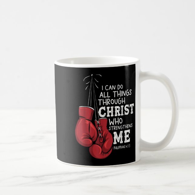 I Can Do Things Christian Boxing Quote Philipans 4 Coffee Mug (Right)