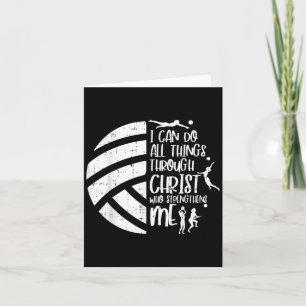 I Can Do Things Through Christ Volleyball Christia Card